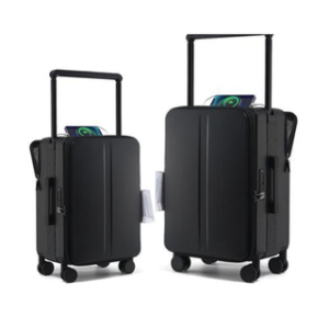 Global DaVinci Pluto Front-Opening Smart Spinner Luggage - Black