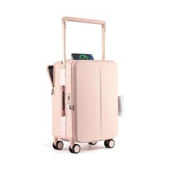 Global DaVinci Pluto Front-Opening Smart Spinner Luggage - Blush Pink