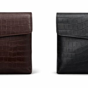 Clip-Flip Croc-Embossed Document Clutch