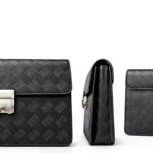 Clip-Flip Woven-Pattern Envelope Clutch