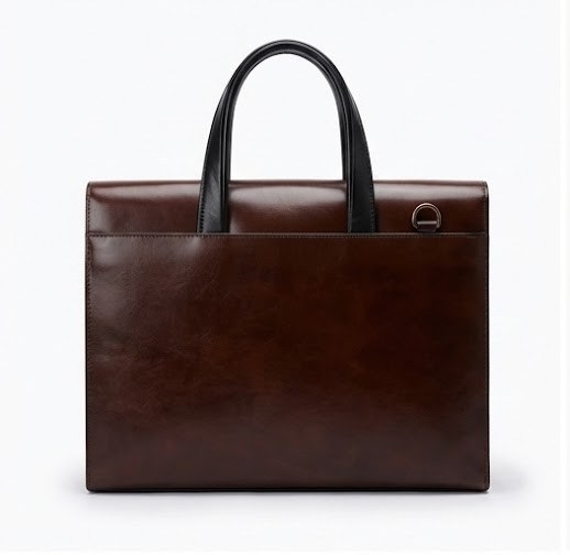 Curve Slim Business Briefcase - Dark Brown