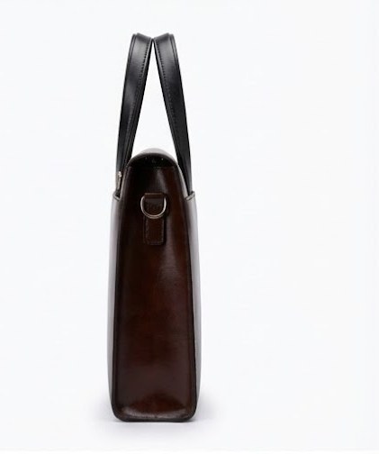 Curve Slim Business Briefcase - Dark Brown - Image 4