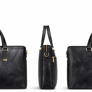 Elite Textured Executive Briefcase - Black