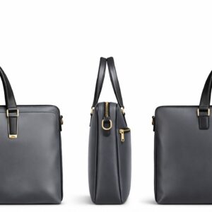Elite Smooth Executive Briefcase - Slate Grey