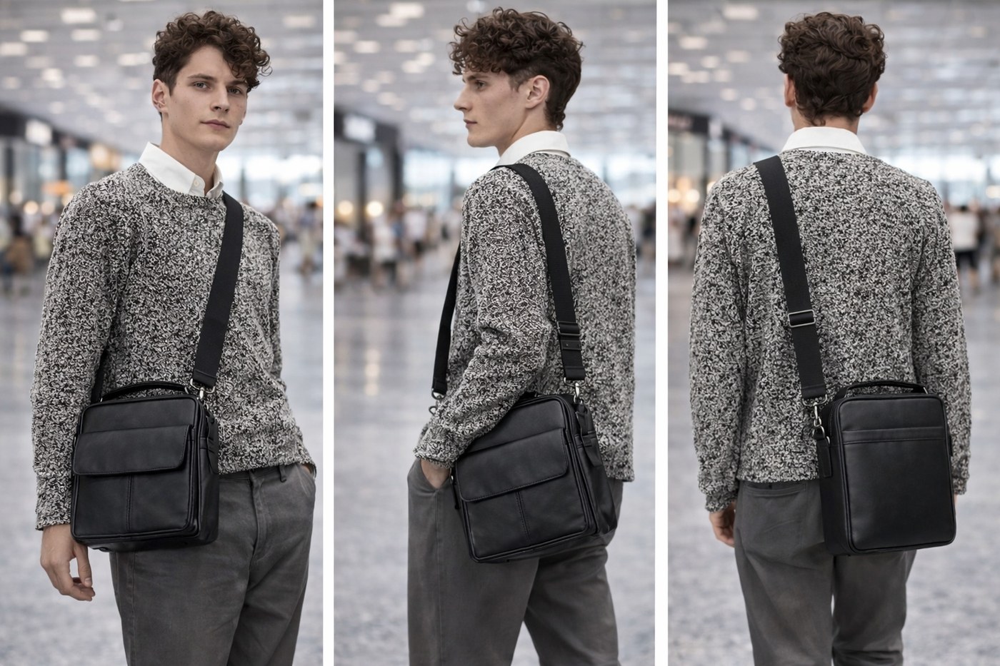 Side-On Utility Messenger Bag - Image 2