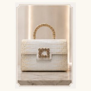 Ivory Crystal Handle Bag