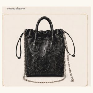 Python Chain Handle Bucket Bag