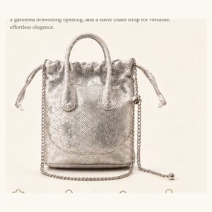 Python Top Handle Bucket Bag