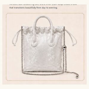 Python Top Handle Bucket Bag