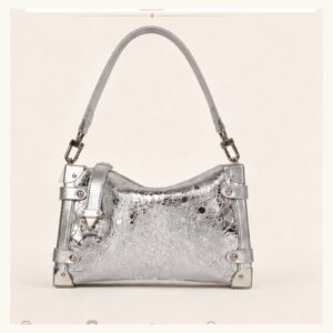 Silver Embellished Shoulder Bag