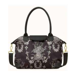 Petals Black Floral Large Carryall