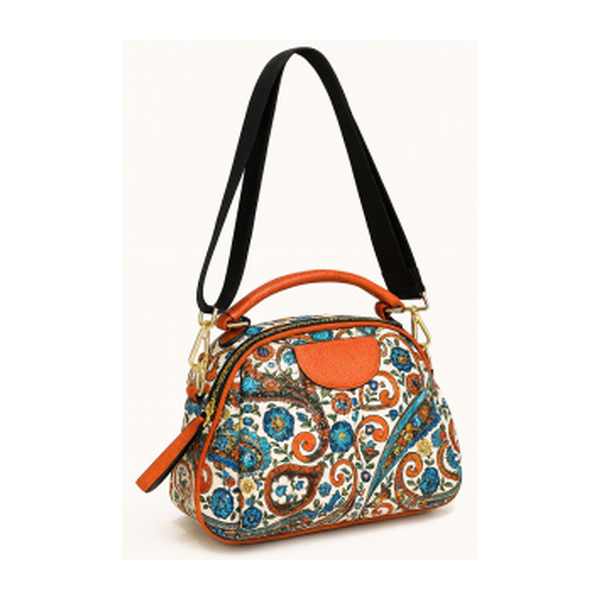Petals Persian Floral Round Crossbody