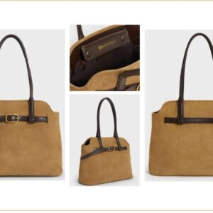 Firenze Belted Suede-Look Tote
